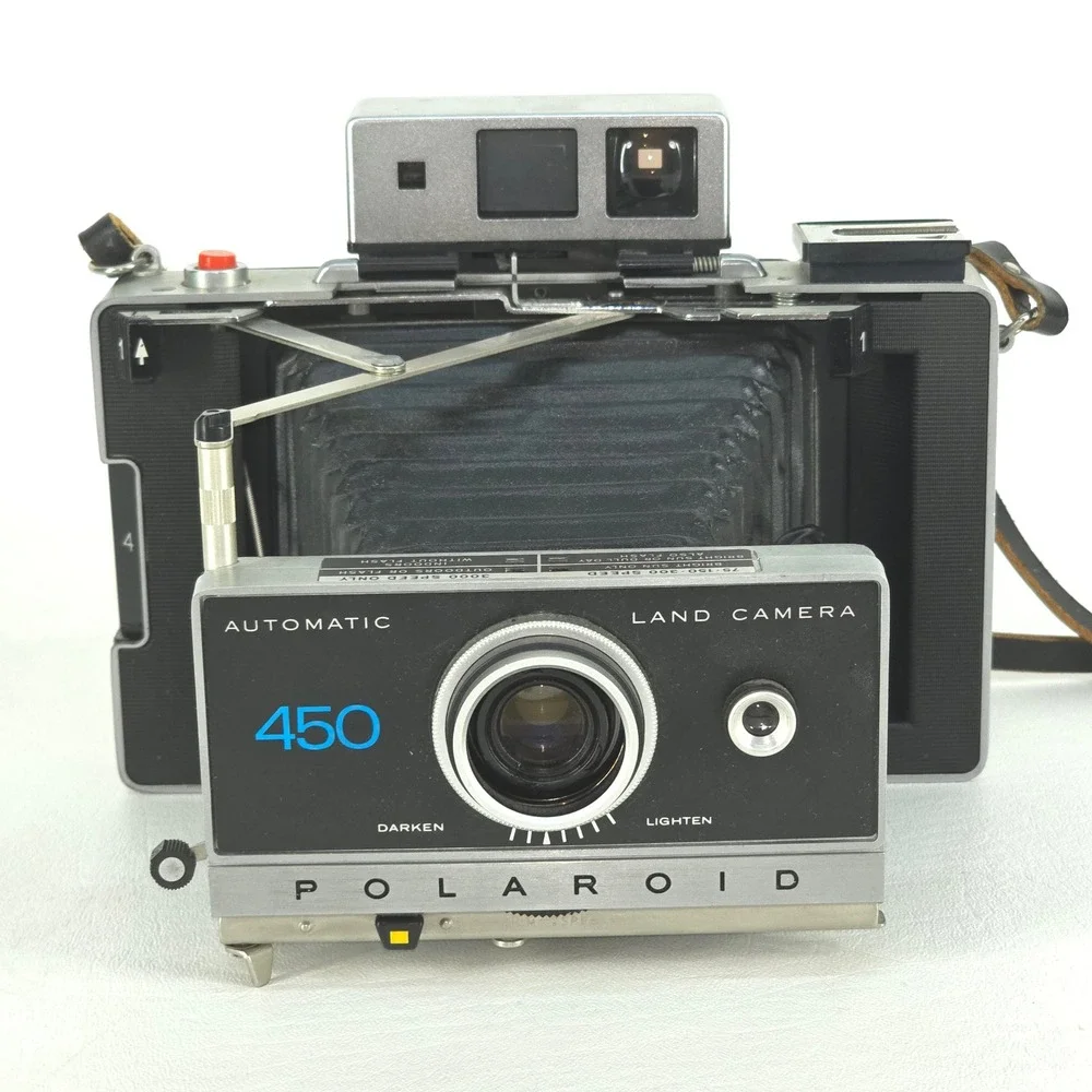 Polaroid Automatic Land‎ Camera 450 Manuals Flash Guide Timer Case VTG Untested
